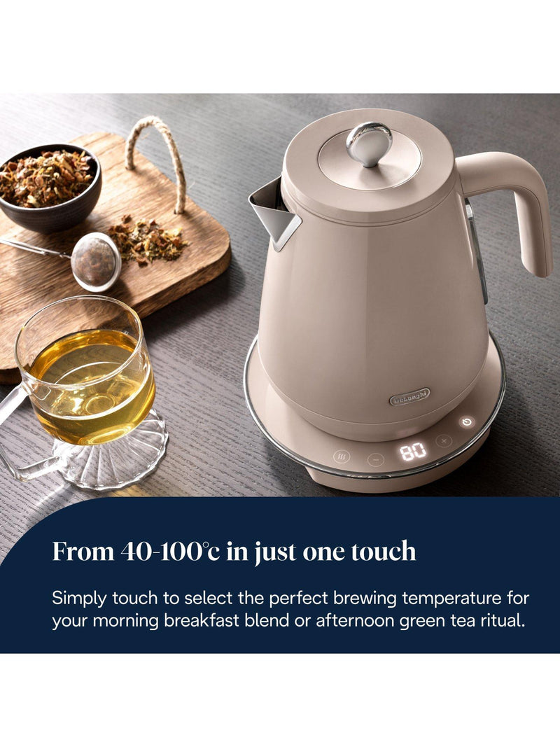 De'Longhi variable temperature electric kettle 1.7L beige - British product