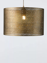 John Lewis John Lewis Etched Drum Lampshade 40cm Antique Brass- Buy online at McGrocer
