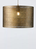 John Lewis etched drum lampshade antique brass 40cm, imported from the UK