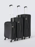 John Lewis Malta large soft-sided suitcase 87L black - British product