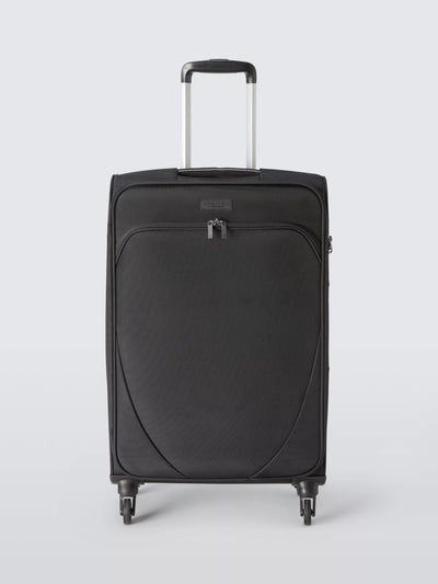 John Lewis John Lewis Malta 4-Wheel Soft-Sided Medium Suitcase 60L Black- Buy online at McGrocer