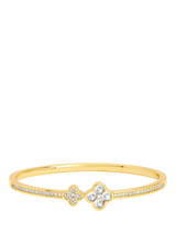 John Lewis Jon Richard Pave Clover Bangle Gold Jewellery- Buy online at McGrocer