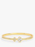 Jon Richard Gold Plated Pave Clover Bangle, UK version