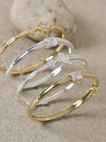 Jon Richard silver pave clover bangle, UK version