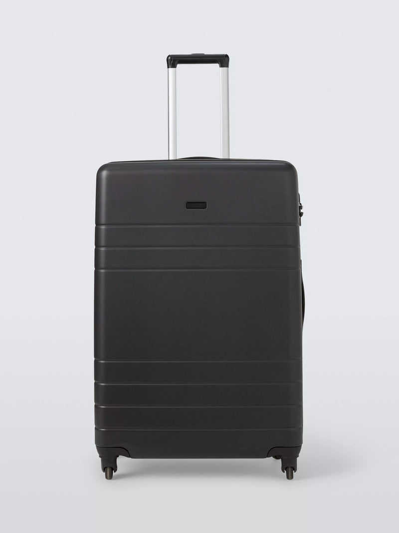 John Lewis Lisbon 4-Wheel 72cm Hard Shell Large Suitcase, Black