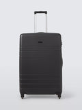 John Lewis Lisbon 4-Wheel 72cm Hard Shell Large Suitcase, Black