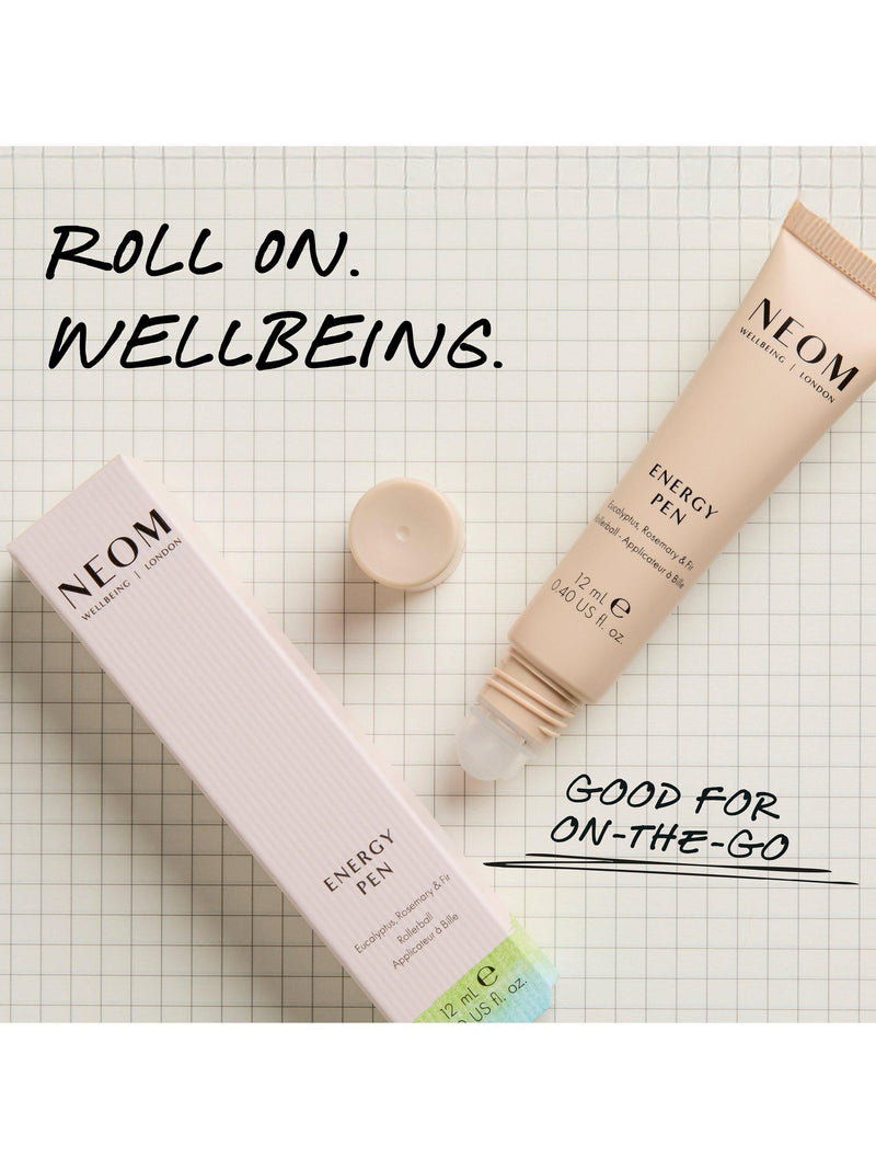 NEOM Energy Pen 12ml essential oil roll-on, imported from the UK
