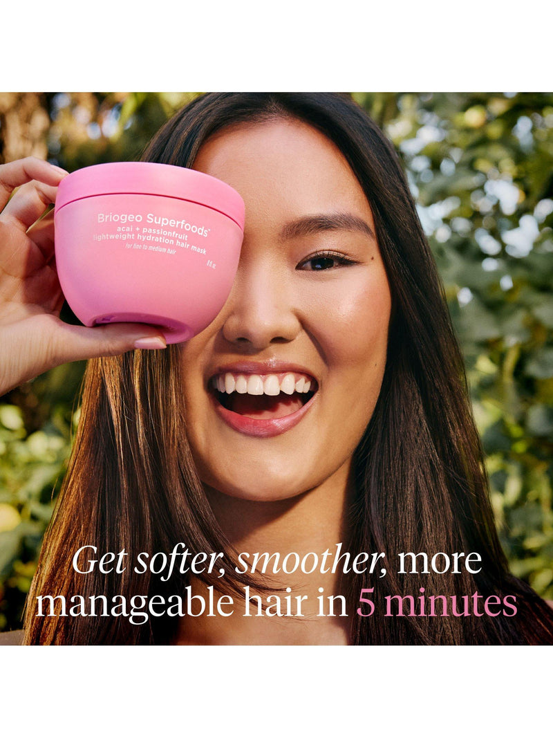 Briogeo hair mask acai and passionfruit 236ml, imported from the UK