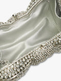 Dune London embellished bow clutch bag silver - British product