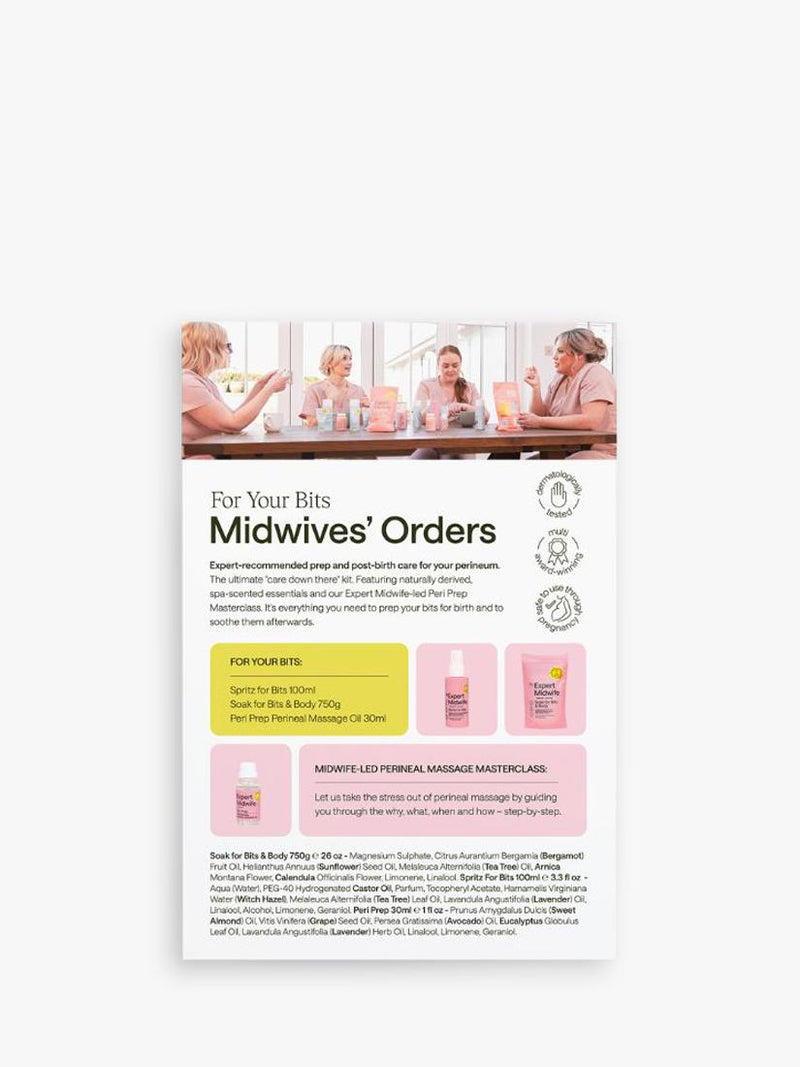 My Expert Midwife For Your Bits gift set, UK version