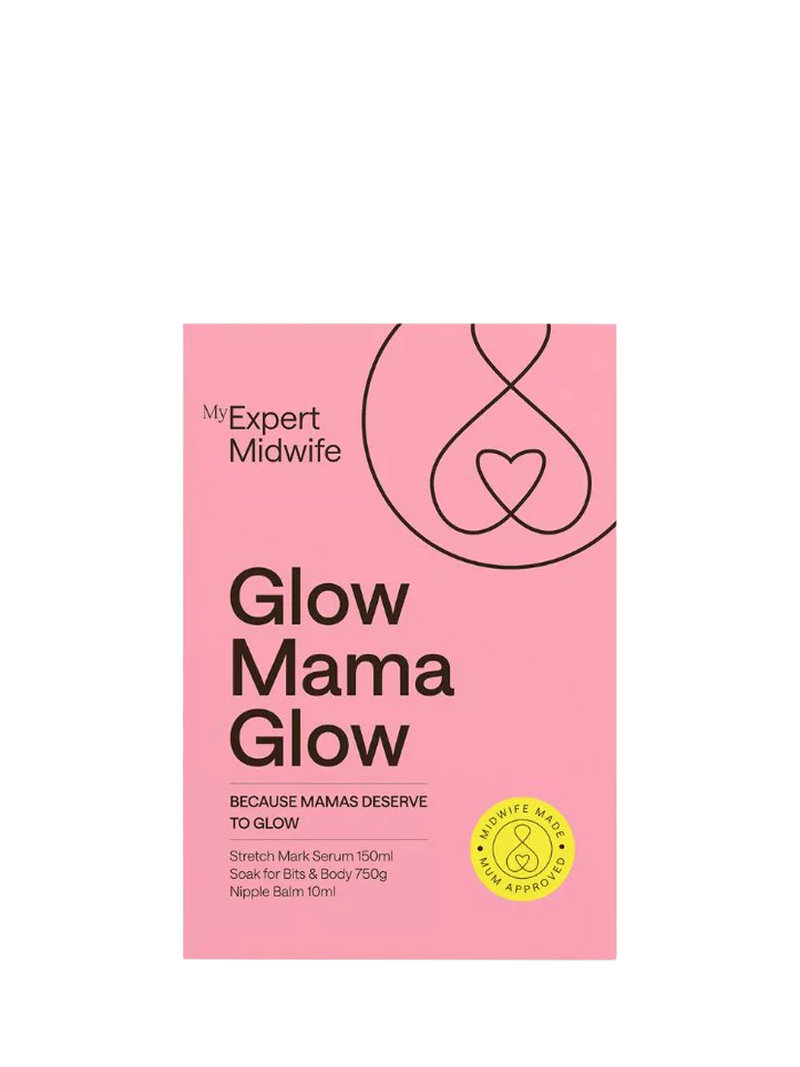My Expert Midwife Glow Mama Glow gift set, imported from the UK