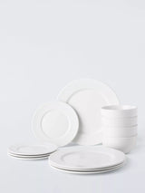 John Lewis John Lewis Dimple Porcelain Dinnerware Set, 12 Piece- Buy online at McGrocer
