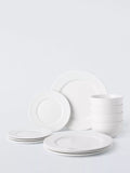 John Lewis Dimple porcelain dinnerware set 12 piece, imported from the UK