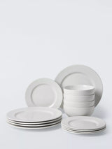 John Lewis John Lewis Dotty Porcelain Dinnerware Set, 12 Piece, White- Buy online at McGrocer