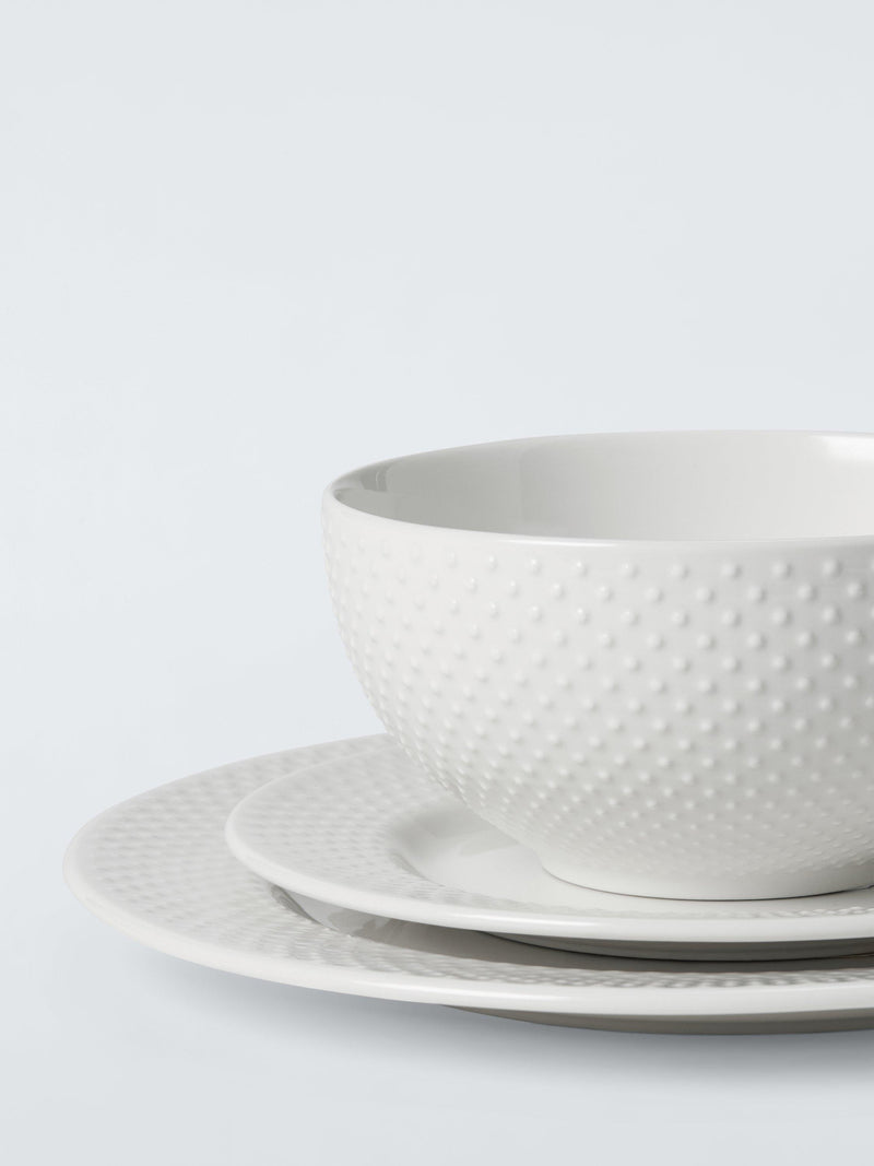 John Lewis Dotty 12-piece porcelain dinner set - British product