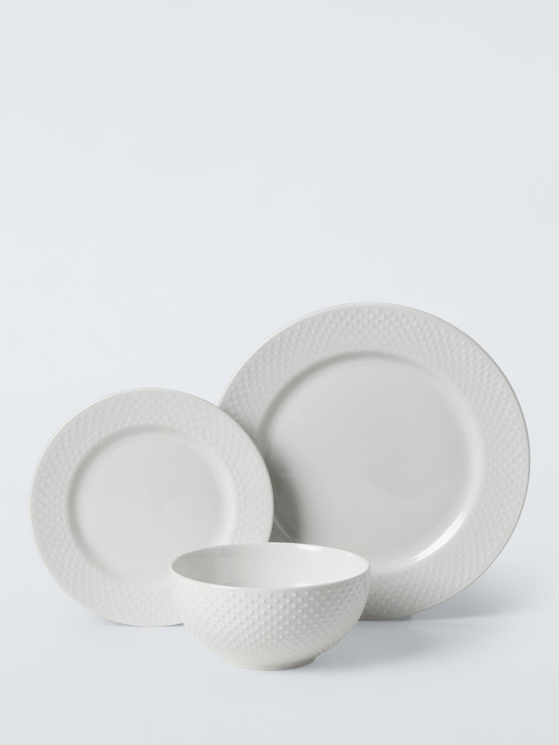 John Lewis Dotty 12-piece porcelain dinner set - British product
