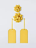 John Lewis paper bow and gift tag set yellow, imported from the UK