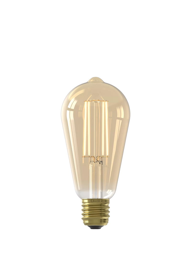 Calex decorative filament LED bulb gold tint E27, imported from the UK