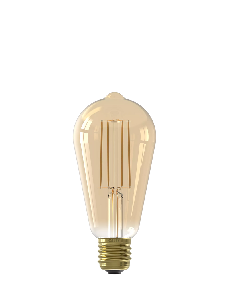 Calex decorative filament LED bulb gold tint E27, imported from the UK