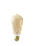 Calex 3.8W LED curly filament bulb E27 gold - British product