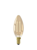 Calex 3.5W decorative LED candle bulb gold filament, imported from the UK