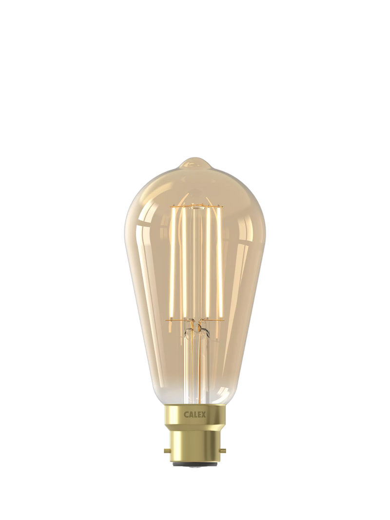 Calex decorative filament LED bulb rustic gold 3.5W, imported from the UK