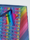 John Lewis foil birthday gift bag multi colour with tag (British brand)