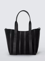 John Lewis John Lewis Luxe Stripe Tote Bag Black- Buy online at McGrocer