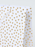 John Lewis foil hearts white gift bag, imported from the UK
