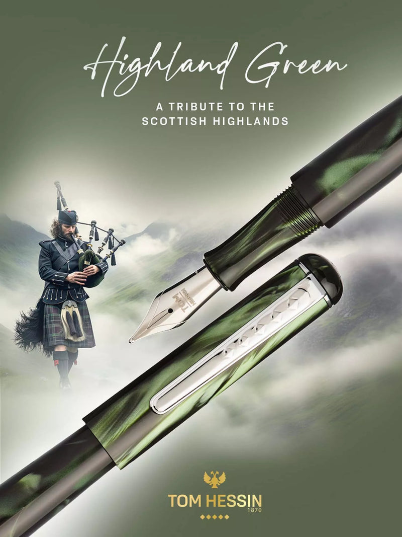 Tom Hessin Highland Green fountain pen, UK version