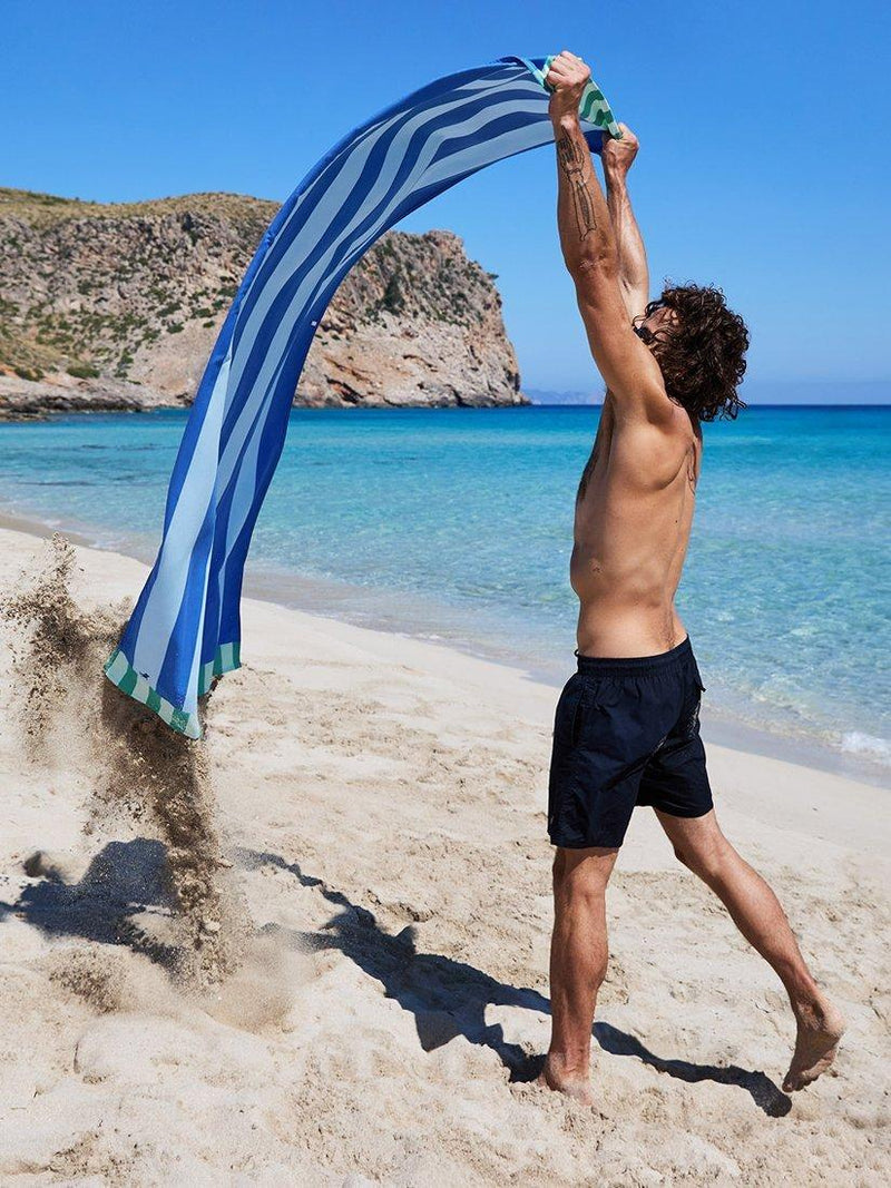 Dock & Bay beach towel Blue Sky Stripe 160x90cm (British brand)