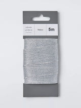 John Lewis John Lewis Sparkle Gift Ribbon, Silver, 5m- Buy online at McGrocer