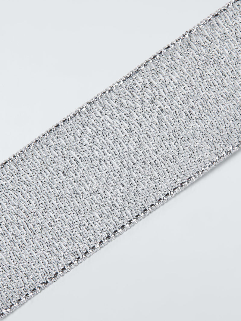 John Lewis gift ribbon sparkle silver 5m, UK version