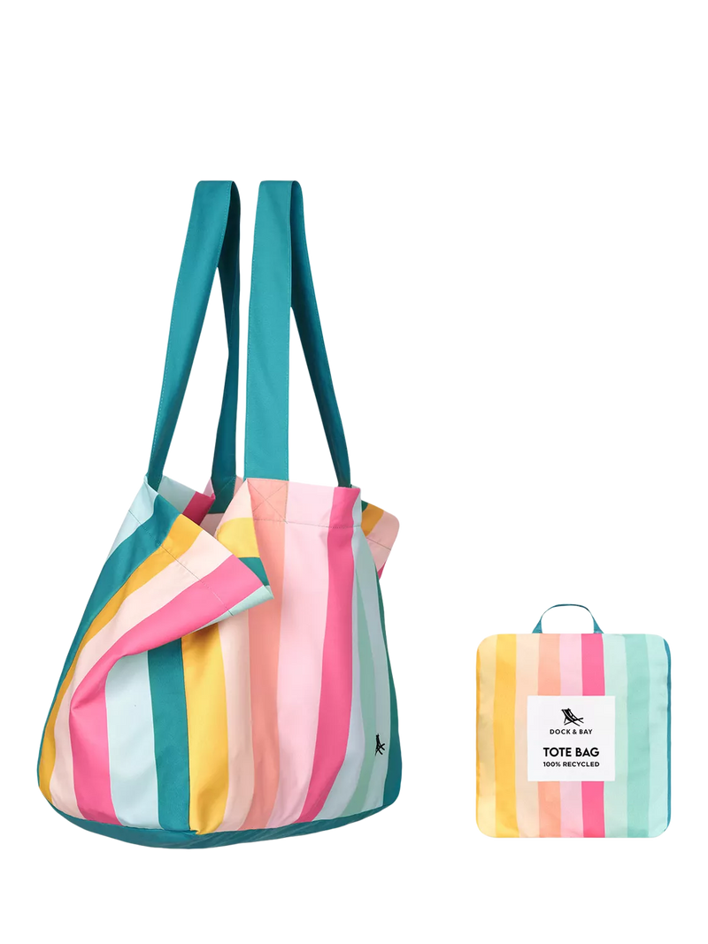 Dock & Bay Coastal Candy foldable tote bag - British product