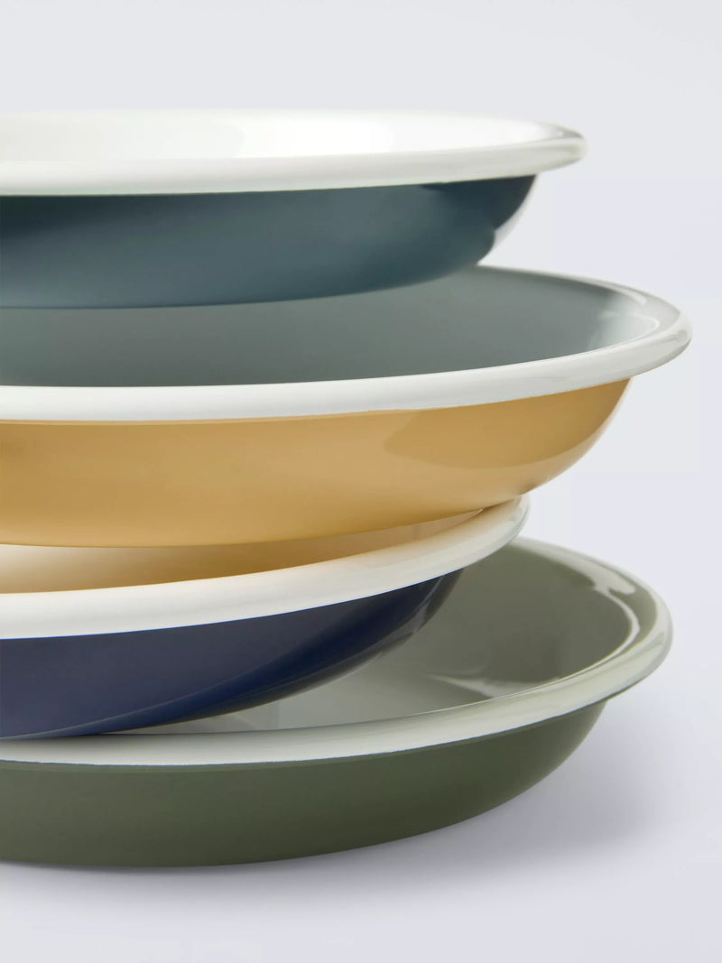 John Lewis enamel dinner plates 25cm multi - British product
