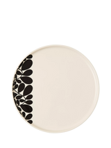 John Lewis Orla Kiely Sycamore Stripe Stoneware Dinner Plate, 25.5cm, Black/White- Buy online at McGrocer