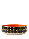 Orla Kiely Spot Square stoneware fruit bowl 26cm orange - British product