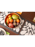 Orla Kiely Spot Square stoneware fruit bowl 26cm orange - British product