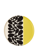 John Lewis Orla Kiely Sycamore Stripe Stoneware Round Platter, Yellow/Multi, 31cm- Buy online at McGrocer