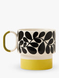 Orla Kiely stoneware mug Sycamore Stripe green 275ml, imported from the UK