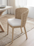 John Lewis Morgan dining chair handwoven seagrass linen (British brand)