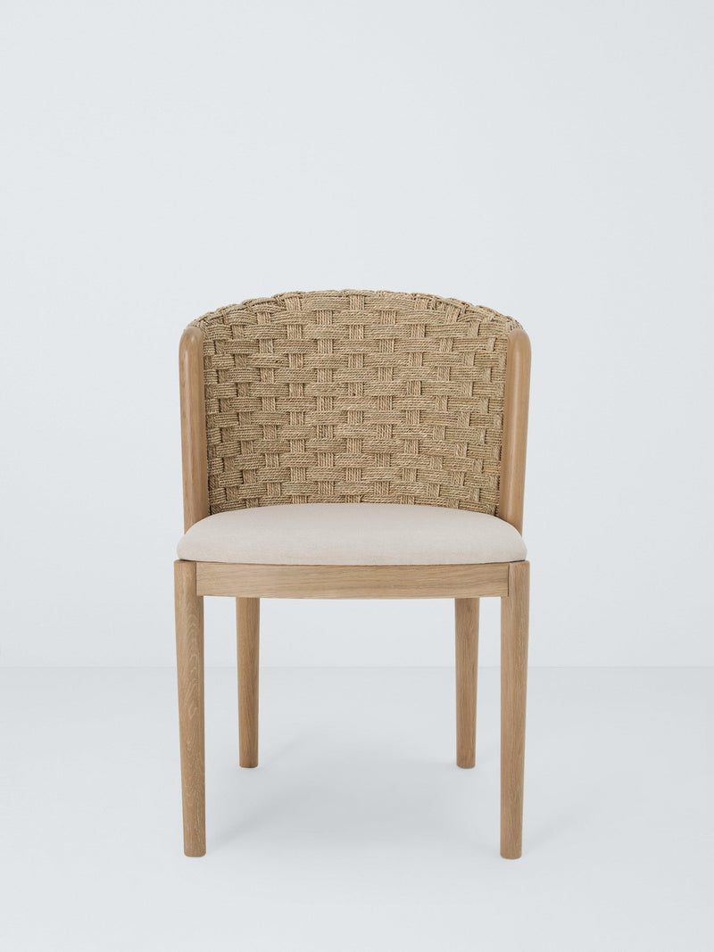 John Lewis Morgan dining chair handwoven seagrass linen (British brand)