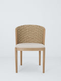 John Lewis Morgan dining chair handwoven seagrass linen (British brand)