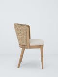 John Lewis Morgan dining chair handwoven seagrass linen (British brand)