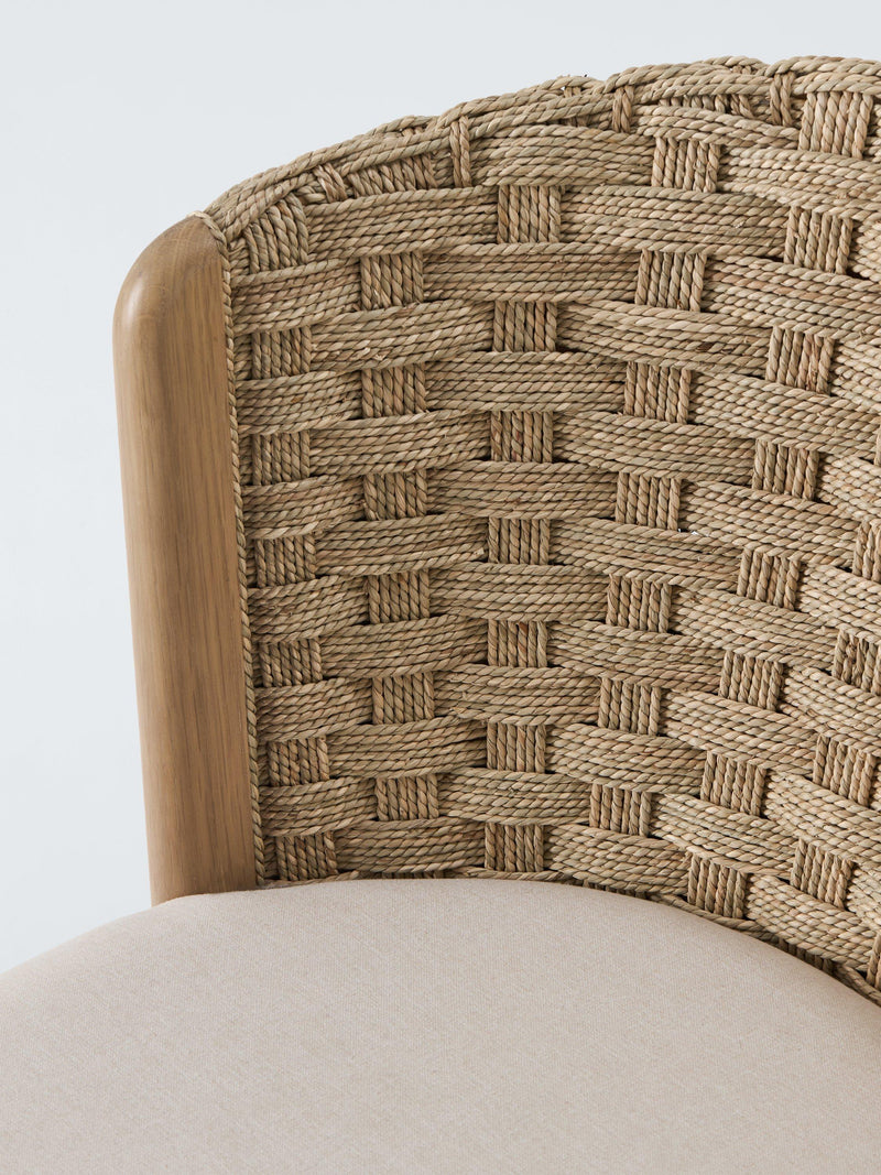 John Lewis Morgan dining chair handwoven seagrass linen (British brand)