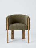 John Lewis Solace tub chair with oak legs, imported from the UK