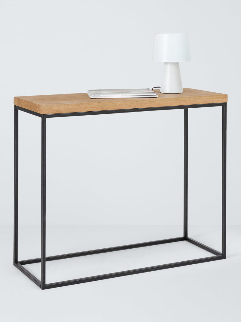 John Lewis Calia solid oak console table, imported from the UK