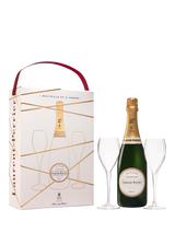 John Lewis Laurent-Perrier La Cuvée Champagne & 2 Glasses Gift Set, 75cl- Buy online at McGrocer