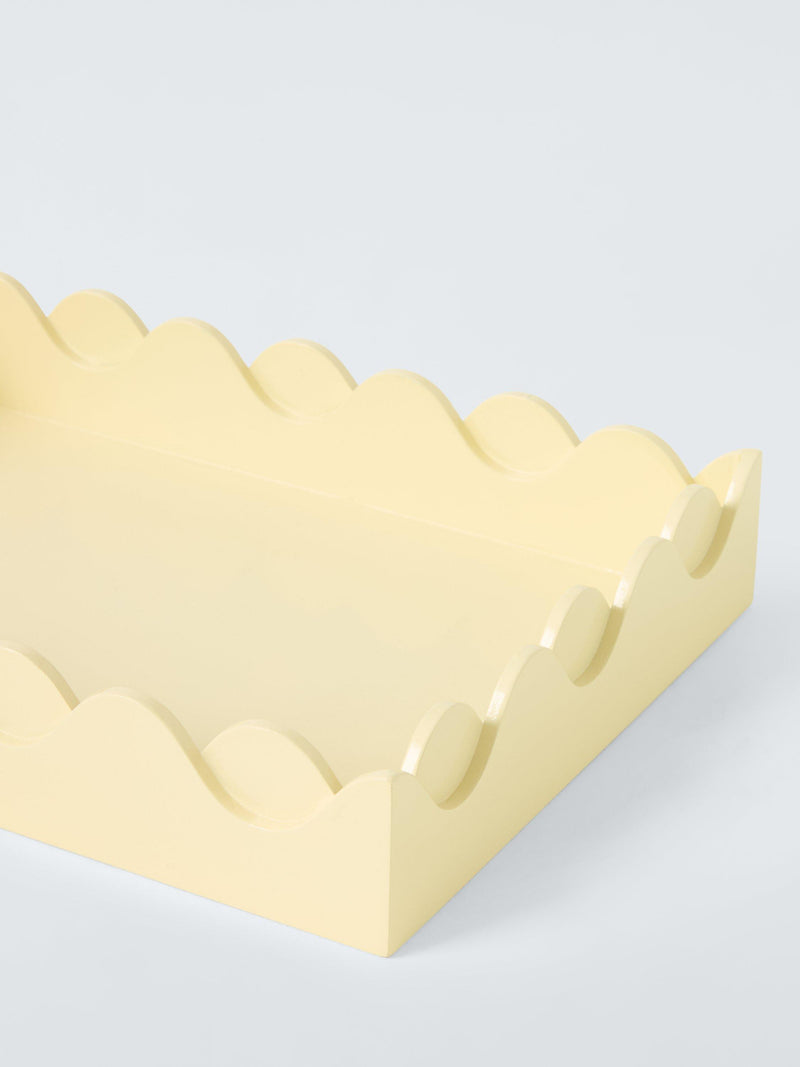 John Lewis scalloped bubble tray in pastel yellow, imported from the UK