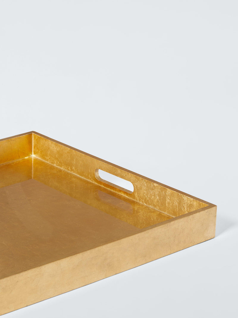 John Lewis gold lacquer rectangular tray 60x50cm - British product
